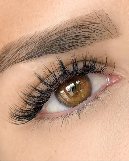 Eyelash extensions over